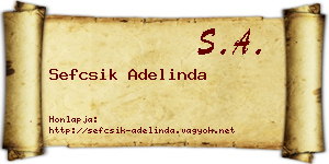 Sefcsik Adelinda névjegykártya